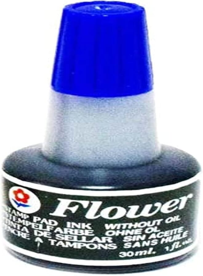 Flower ink,blue color